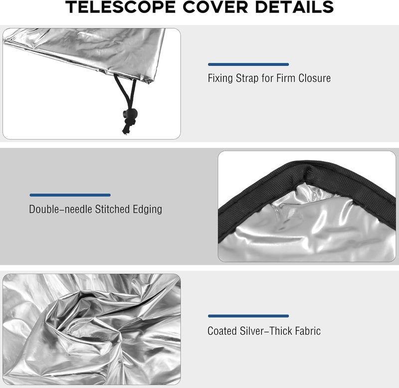 Tydeux Telescope Cover with Adjustable Drawstring - Diameter 37.6" Protect Your Telescope Against Dust Moisture and More - Image 4
